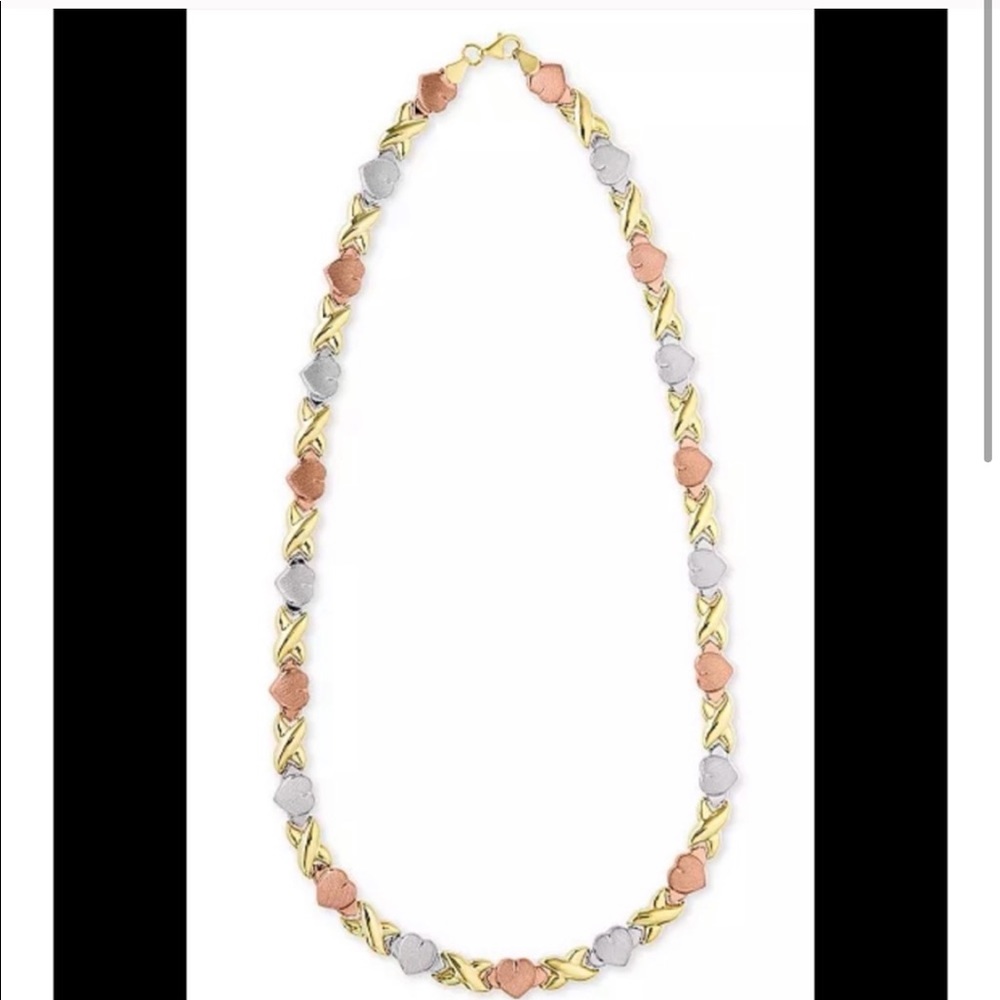 Giani Bernini Gold 3 tone heart necklace